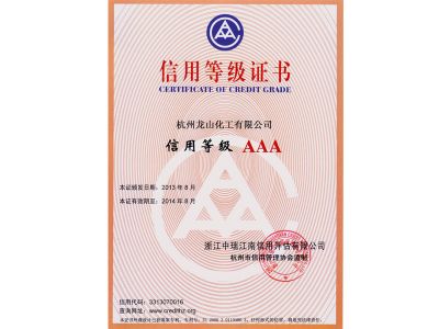 信用等级证书AAA